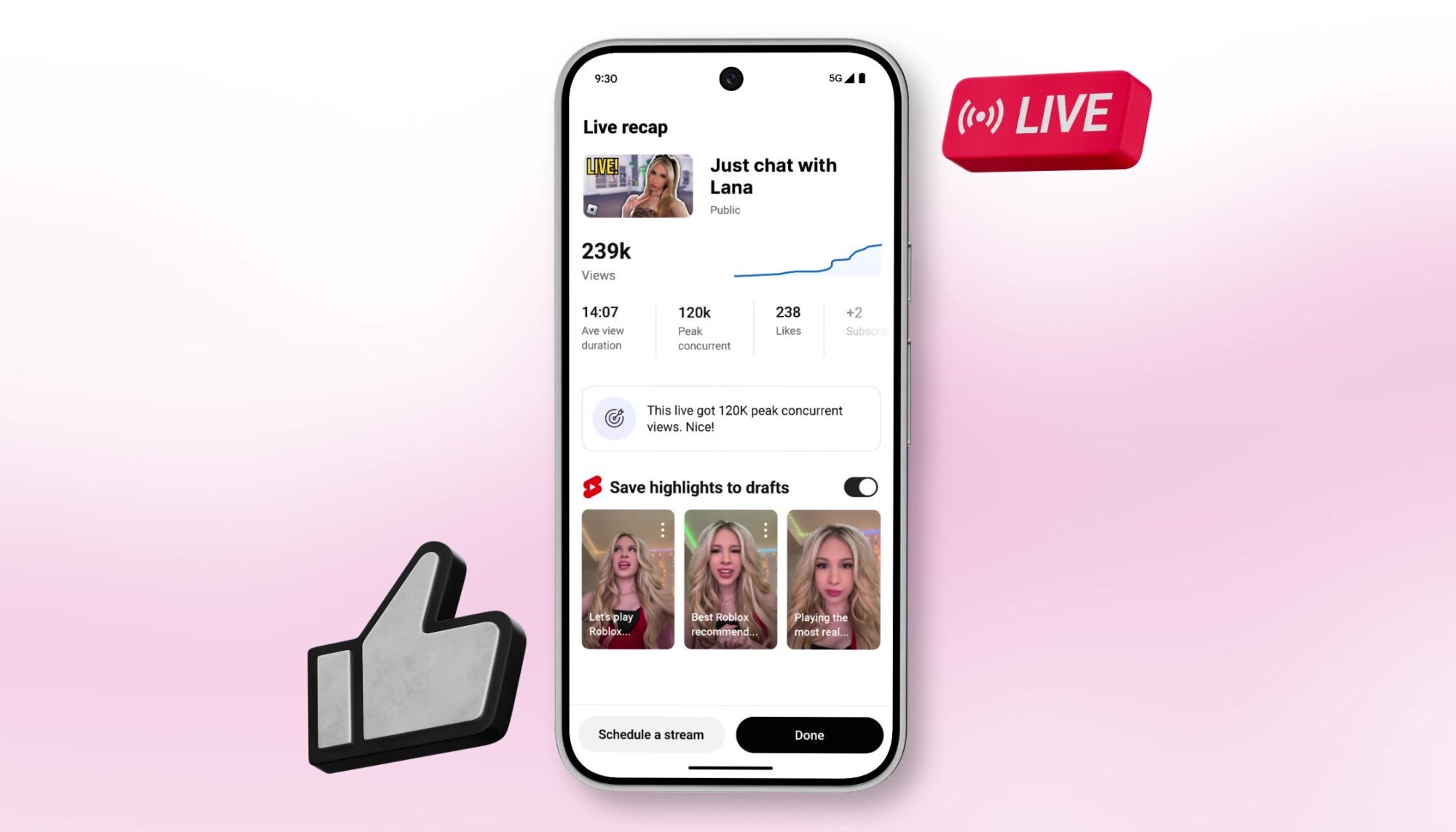 YouTube Live: Klip Bertenaga AI