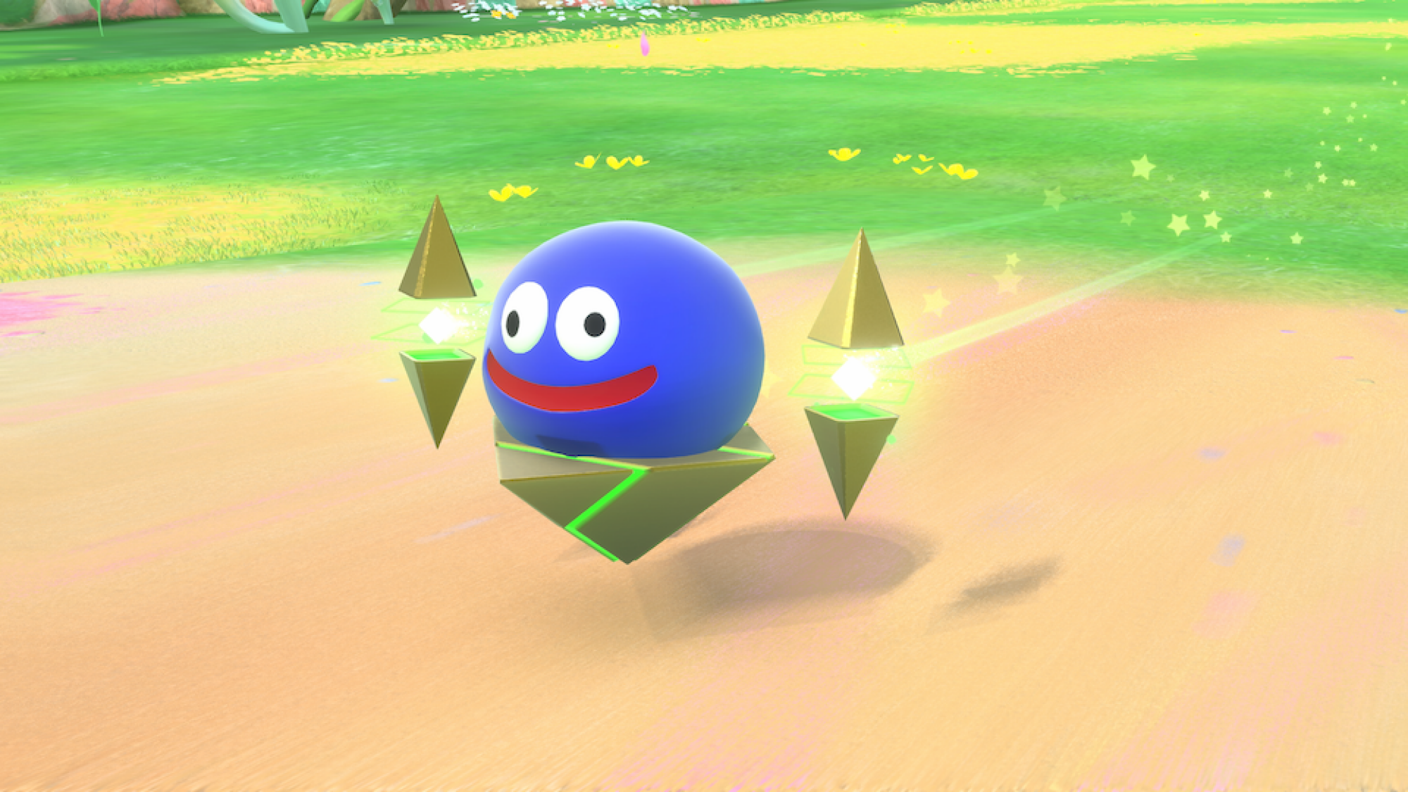 Gooey mengendarai mesin di Kirby Air Riders