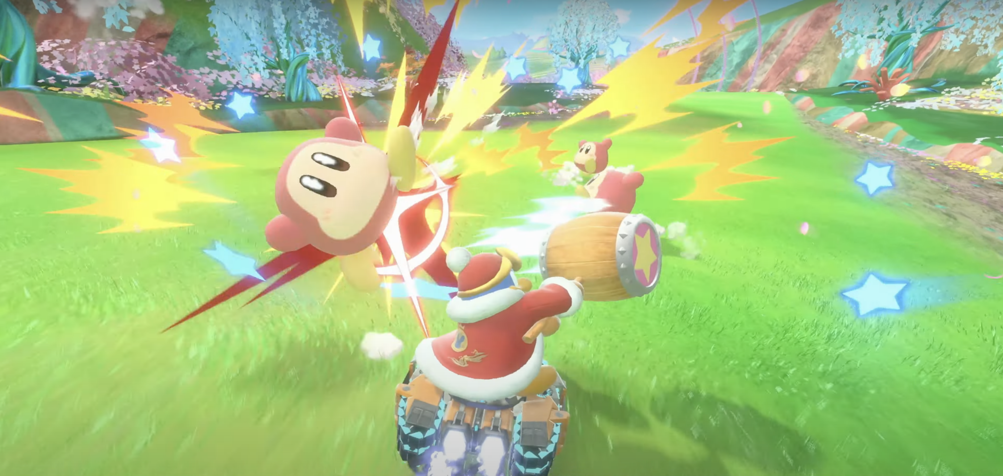 Tangkapan layar dari pengendara udara Kirby langsung langsung