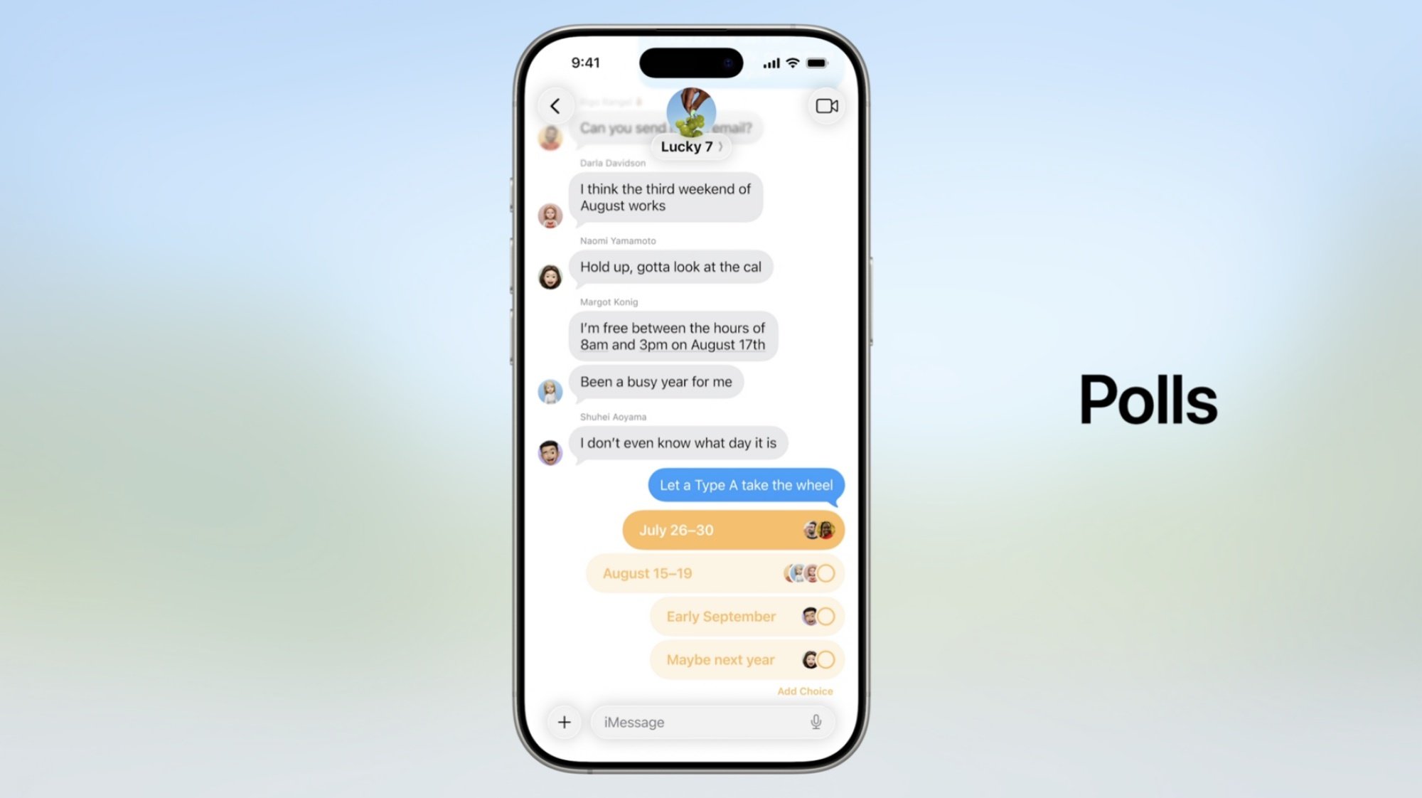 Sebuah jajak pendapat yang disimulasikan pada obrolan grup telepon