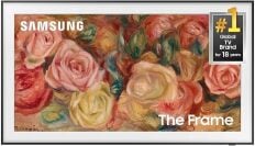 samsung bingkai tv dengan latar belakang putih
