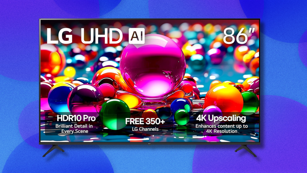 Skor TV LED LG 4K 86 inci besar untuk harga terendahnya