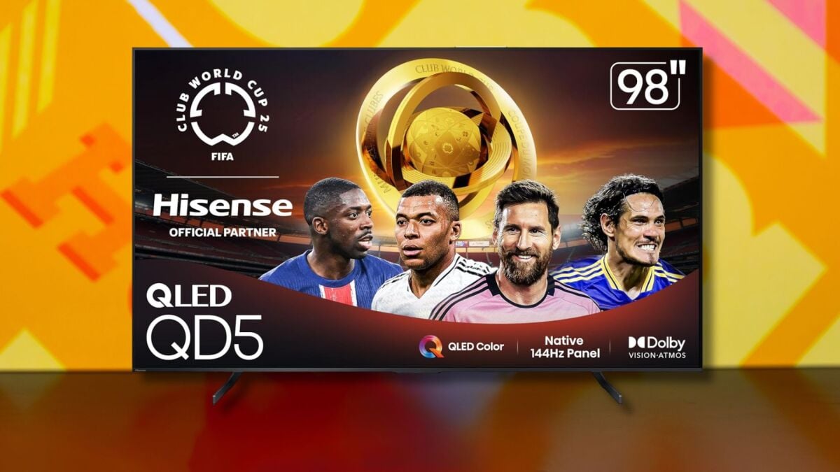 TV qled Hisense QD5 qled 98-inci dengan harga rendah di Amazon