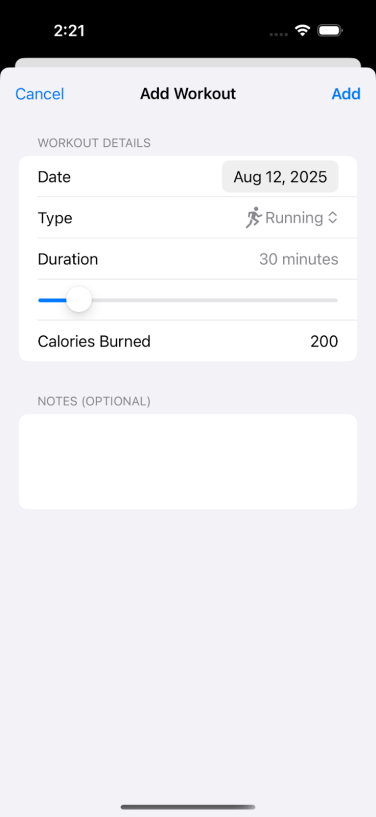 Aplikasi kebugaran iOS yang dibuat oleh Claude Vibe Coding