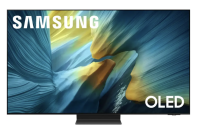 Samsung TV dengan screensaver ngarai biru dan kuning