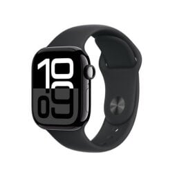 Seri Apple Watch 10 (GPS, 42mm, Black, S/M 130-180mm, Band Olahraga)