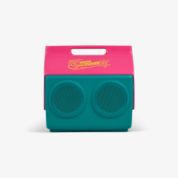 Kooltunes igloo dengan latar belakang abu -abu muda